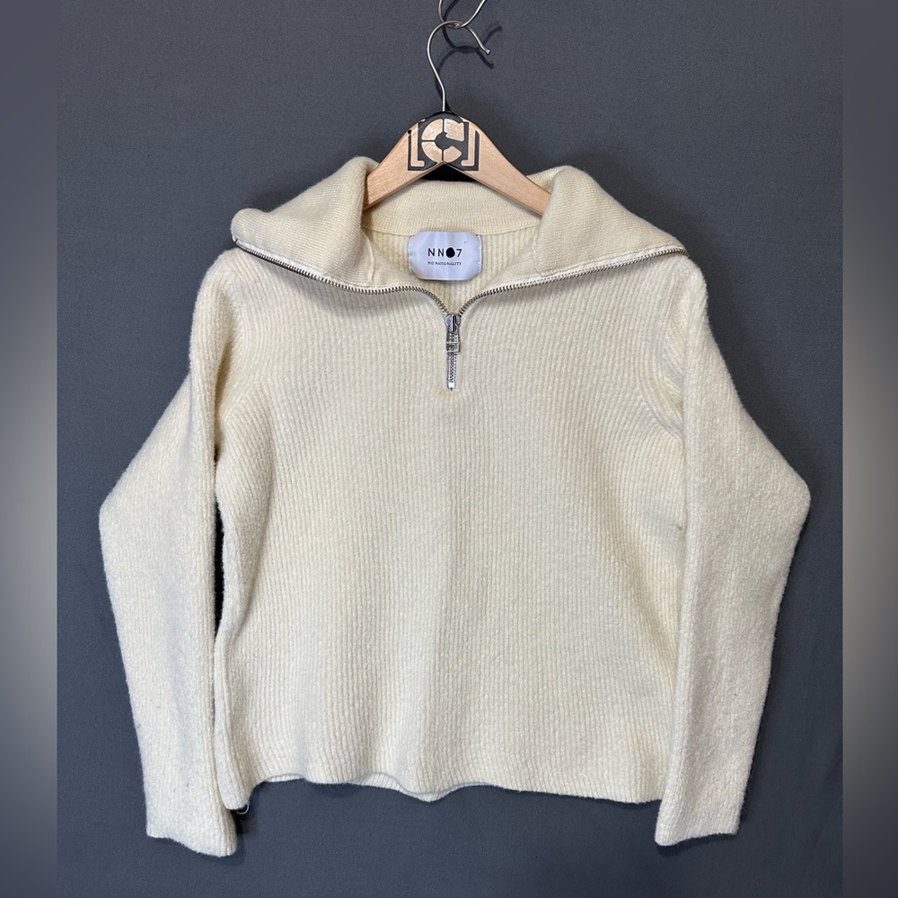 NN 07 Womens Sweater quarter zip medium Beige Cream